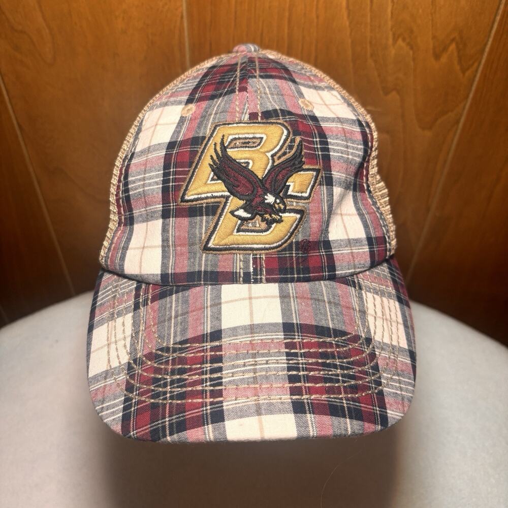 Boston College Eagles Top of the World Plaid Trucker Hat Snapback NCAA Cap